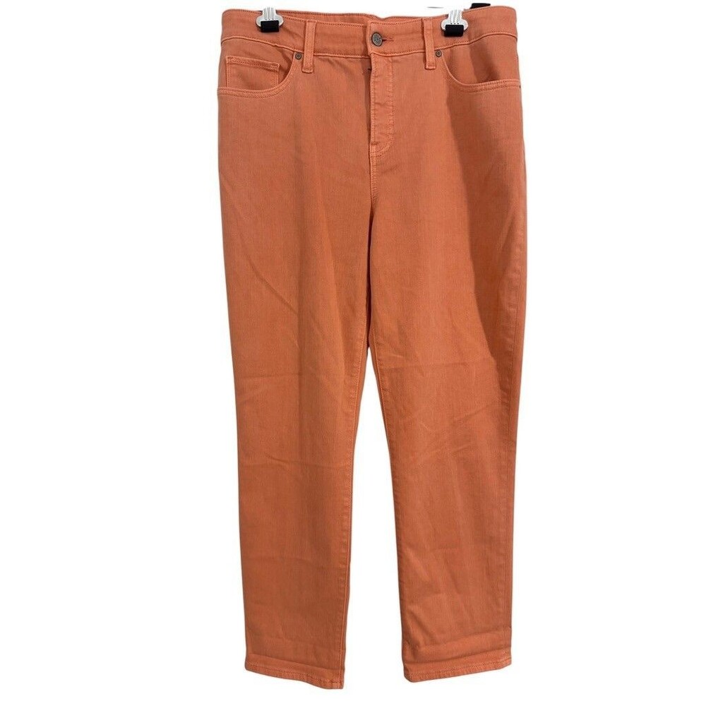 CHICO'S So Slimming Girlfriend Crop Jeans Chico's Size 1.5 (10-12) Rust Orange